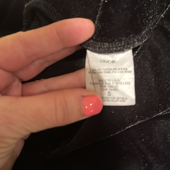 NWOT VINCE VELVET LEGGINGS WITH SHIMMER IN BLACK SIZE SMALL - Picture 7 of 12